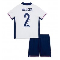 Camiseta Inglaterra Kyle Walker #2 Primera Equipación Replica Eurocopa 2024 para niños mangas cortas (+ Pantalones cortos)